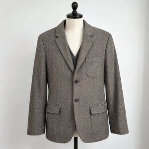 Men’s 100% Cotton Size M Cotton Lined Gray Blazer Merona Retro